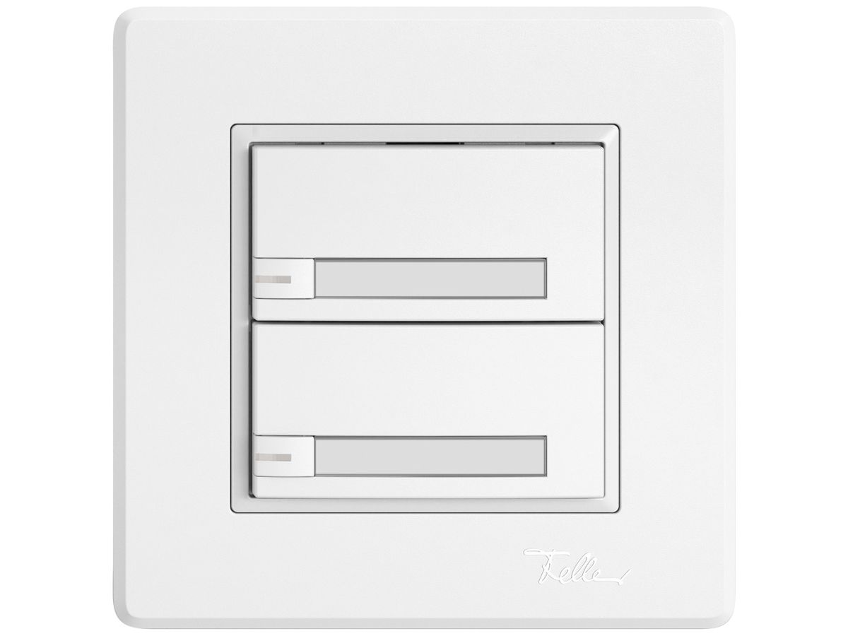 UP-KNX-Taster RGB EDIZIO.liv SNAPFIX® Temperaturfüh.RGB-LED Pap.2×T 1-Tbed.ws