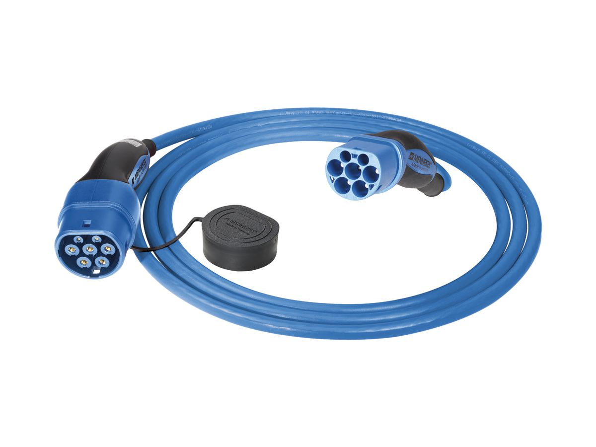 Ladekabel MENN für E-Auto Mode 3 T2 32A 3L 7.5m 220Ω 400V