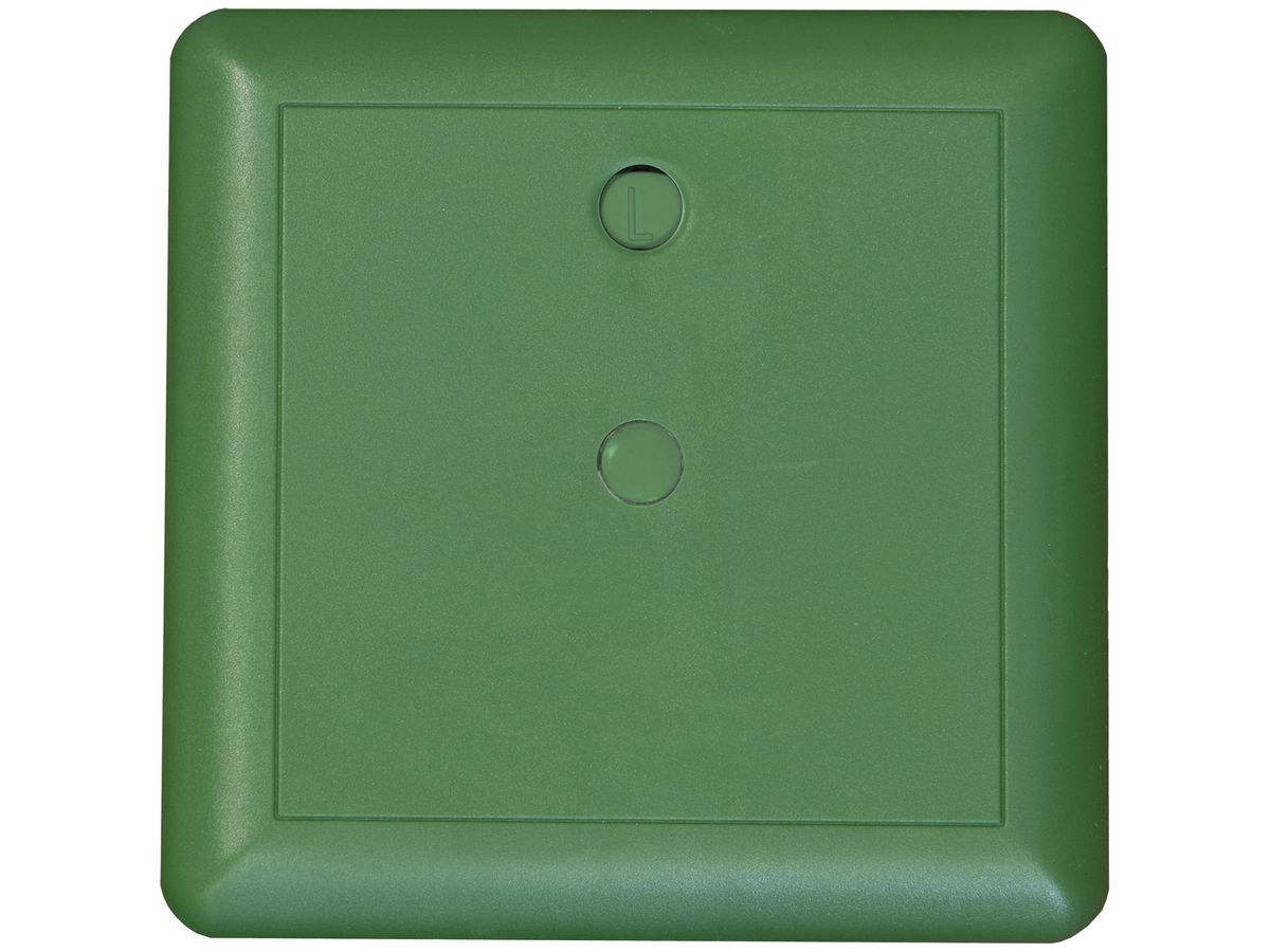 Steckdeckel Ammer, 115×115mm, mit Wählscheibe, Thermoplast, grün RAL 6001