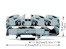 Durchgangsklemme WAGO TOPJOB-S 16mm² 3L grau Serie 2016