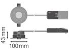 EB-LED-Spot LEDVANCE COMBO ADJ 7W 840lm 827/830/840/860 IP20/65 60° DIM Ø100 ws