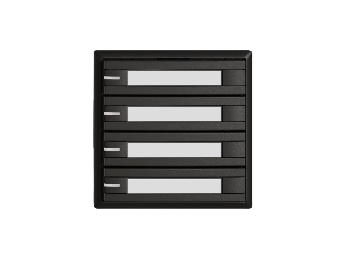 KNX-Taster RGB EDIZIO.liv SNAPFIX® Temperaturfüh.RGB-LED Pap.4×T 2-Tbed.sz