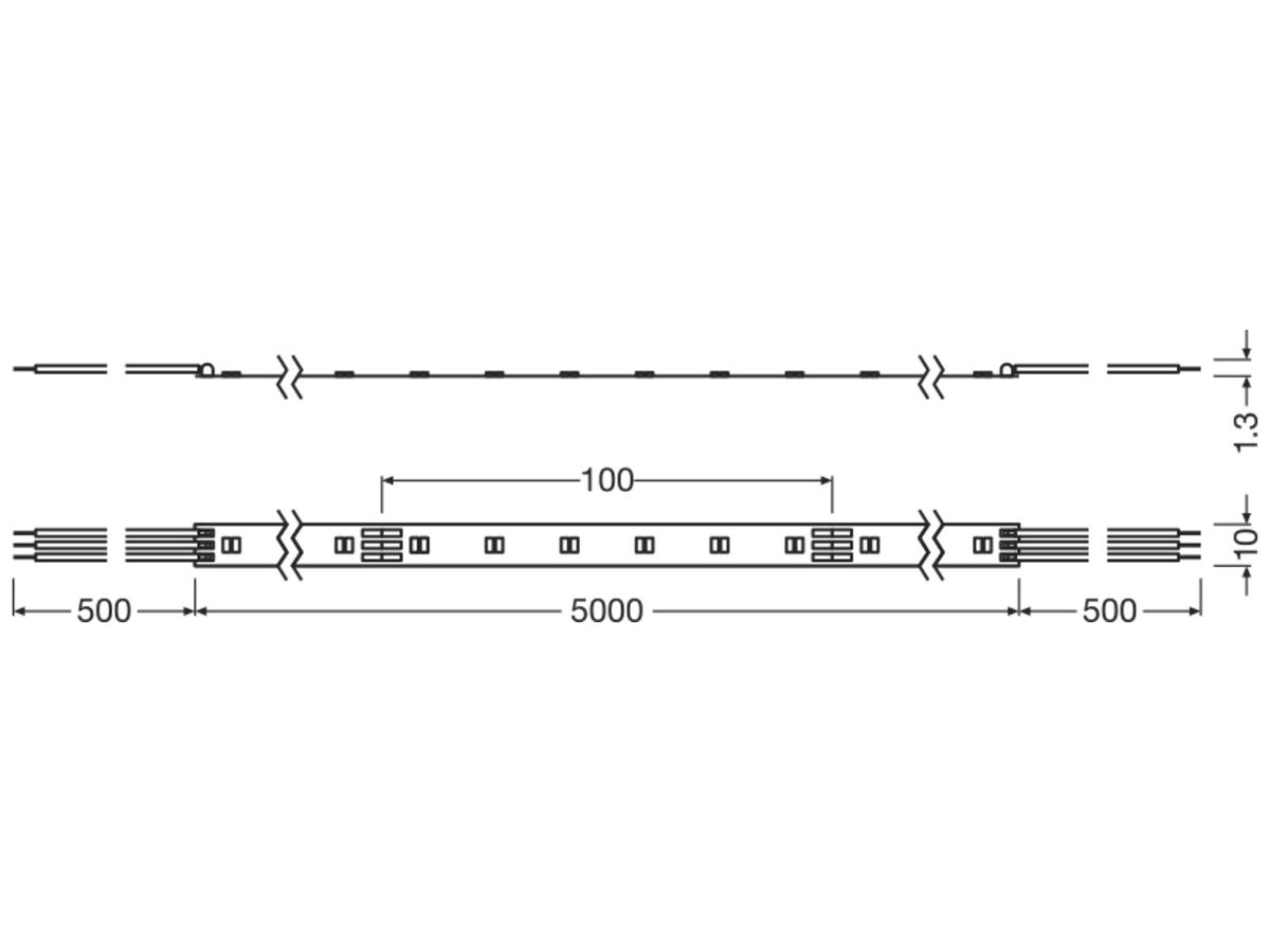 LED-Lichtband LDV BIOLUX HCL IP00 21.6W/m 1700lm/m 927…965 L=5m