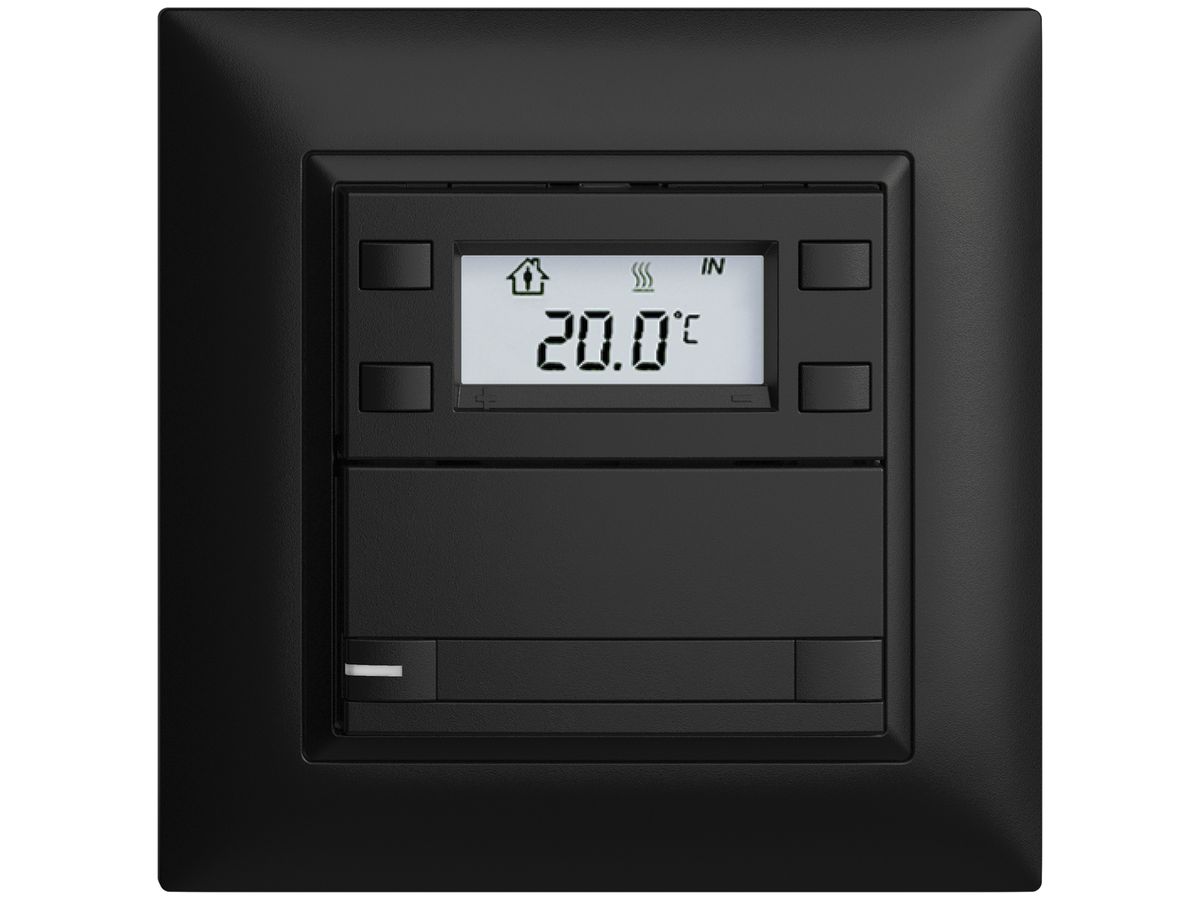 UP-RTH-Taster KNX 1-fach EDIZIOdue FMI schwarz, mit Papier+LED RGB