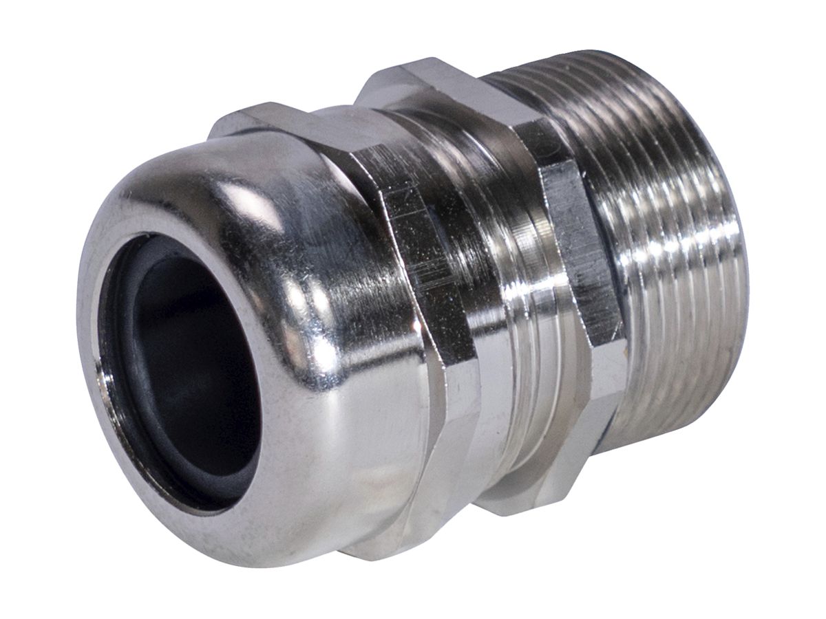 Kabelverschraubung WADI AB, M50 für Kabel Ø28…36mm 15mm Messing vernickelt IP68