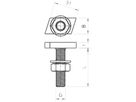 Hakenkopfschraube Bettermann für Profilschiene MS5030 M10×30mm Stahl Zinklamelle