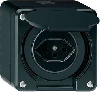 AP-Steckdose robusto Typ 13 schwarz