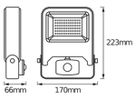 LED-Strahler LDV ENDURA FLOOD SENSOR 30W 2700lm 3000K weiss IP44