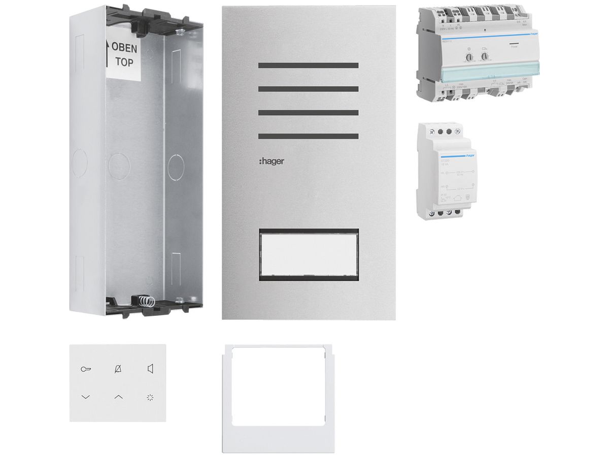 UP-Audio-Set Hager elcom.start für 1 Wohnung
