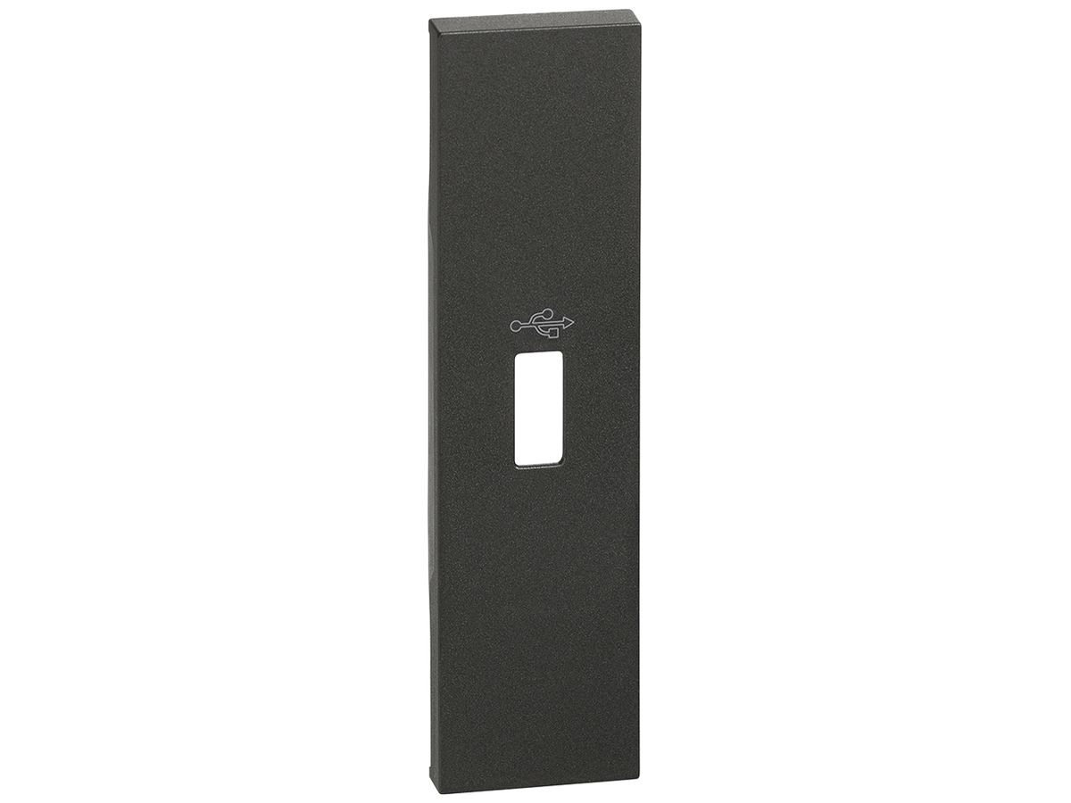 Abdeckung Living Now 1 Modul für USB-Steckdose Typ A schwarz