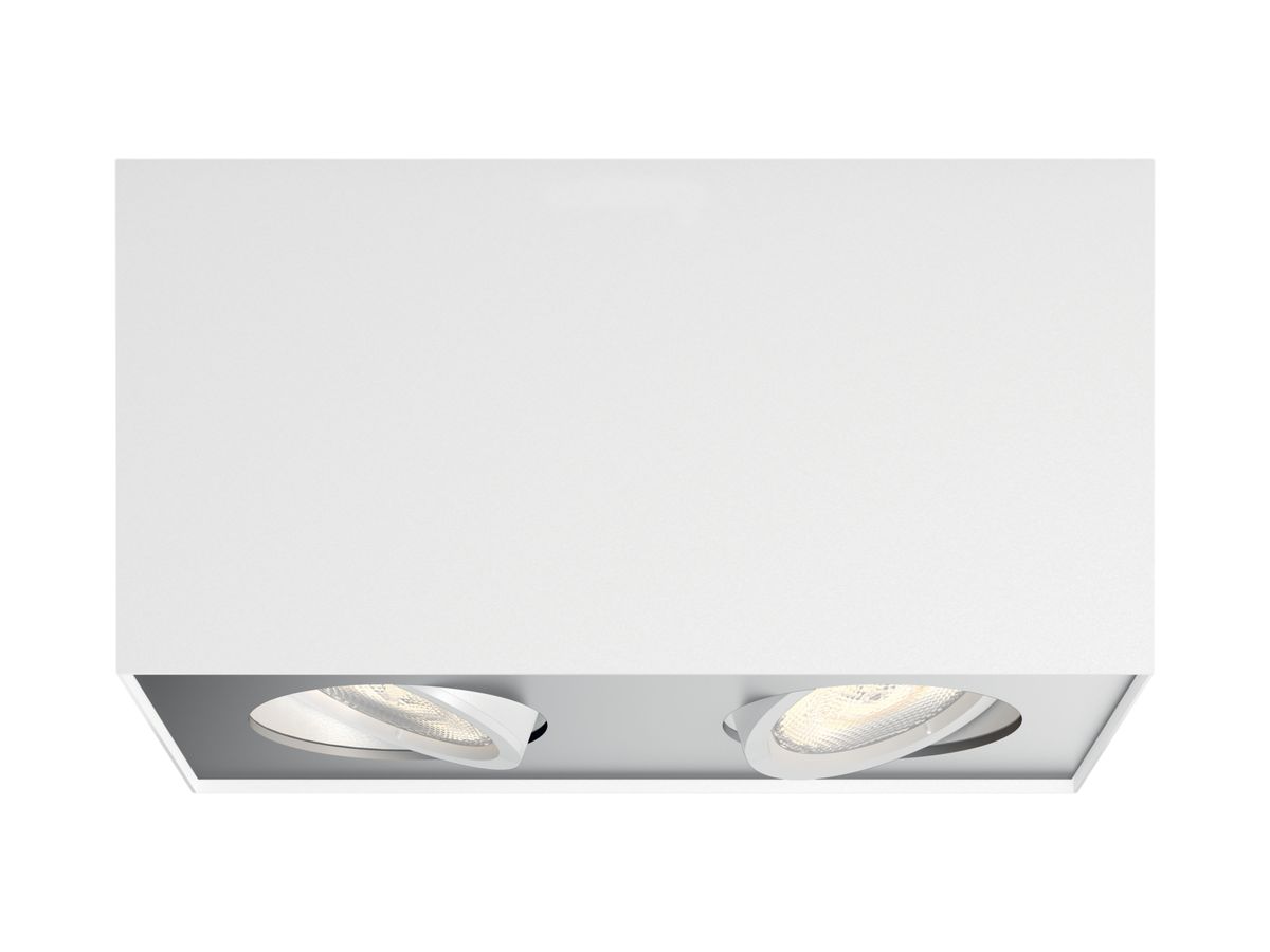 LED-Deckenleuchte myLiving Box WGD, 2×4.5W 230V 2700K 102×100×202mm IP20 weiss