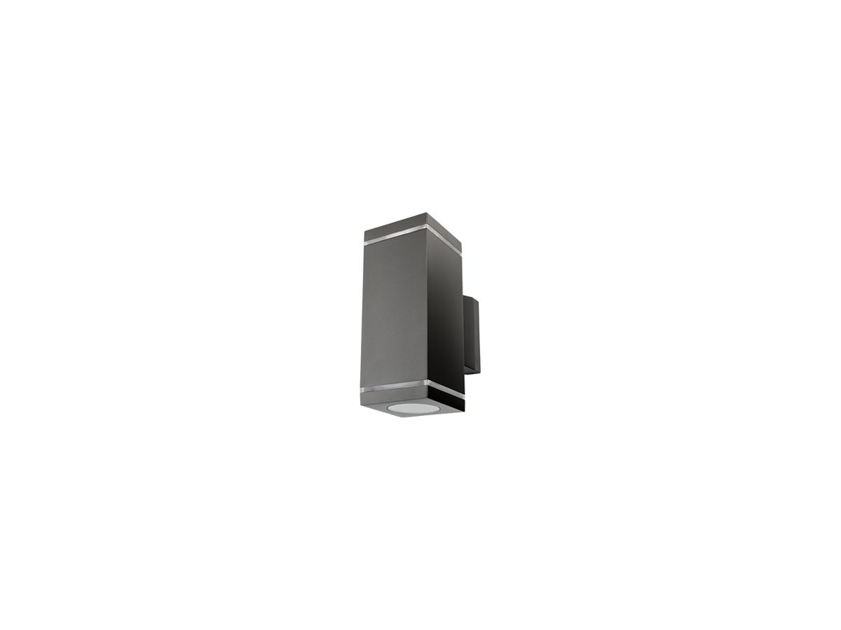 Wandleuchte SG Echo GU10 2×6.5W IP54 dir./indir.147×90×223mm anthrazit