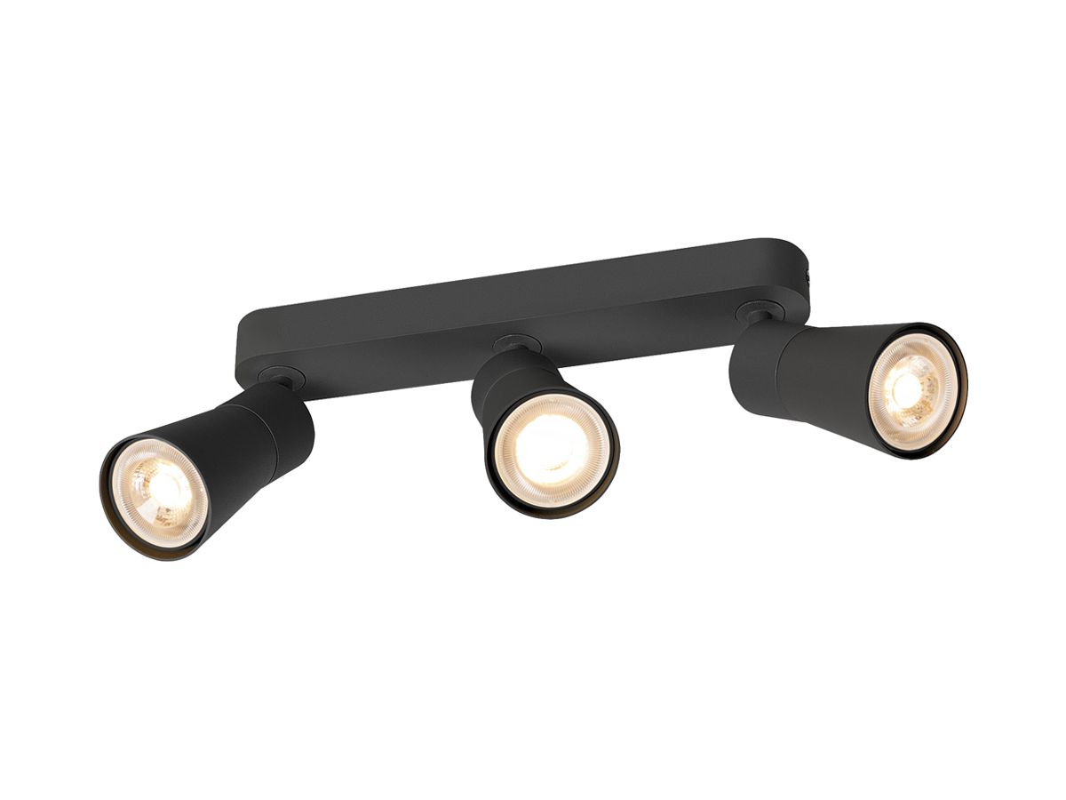 Spot SLV PURI 2.0 Cone CW GU10 3×6W DIM 258×42×138mm schwarz