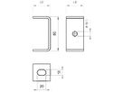 Deckenbügel Bettermann 10.5mm 80×40mm tauchfeuerverzinkt