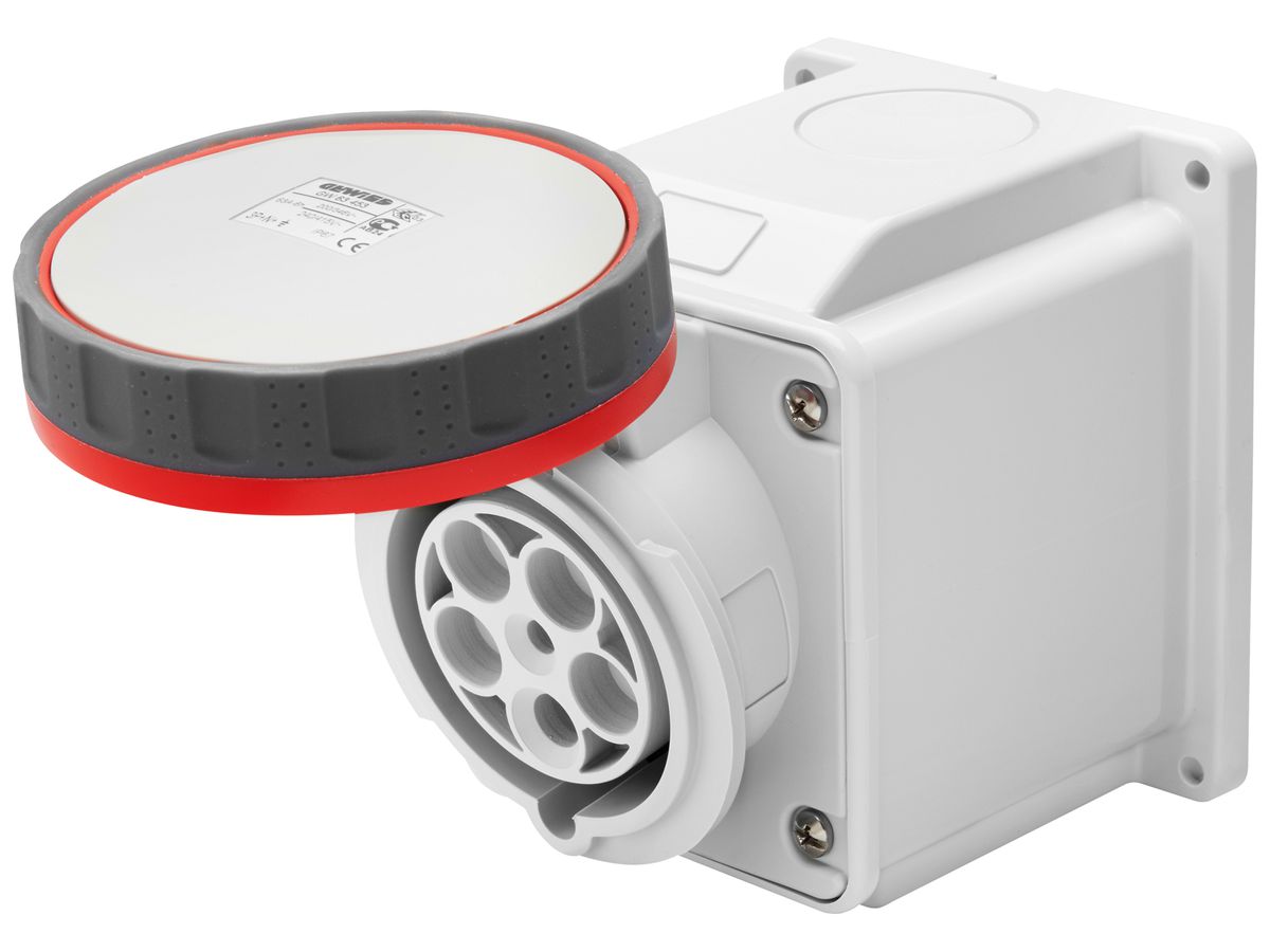 AP-Steckdose CEE Gewiss 309 HP 5P 63A 400V rt 6h IP67 Schraube