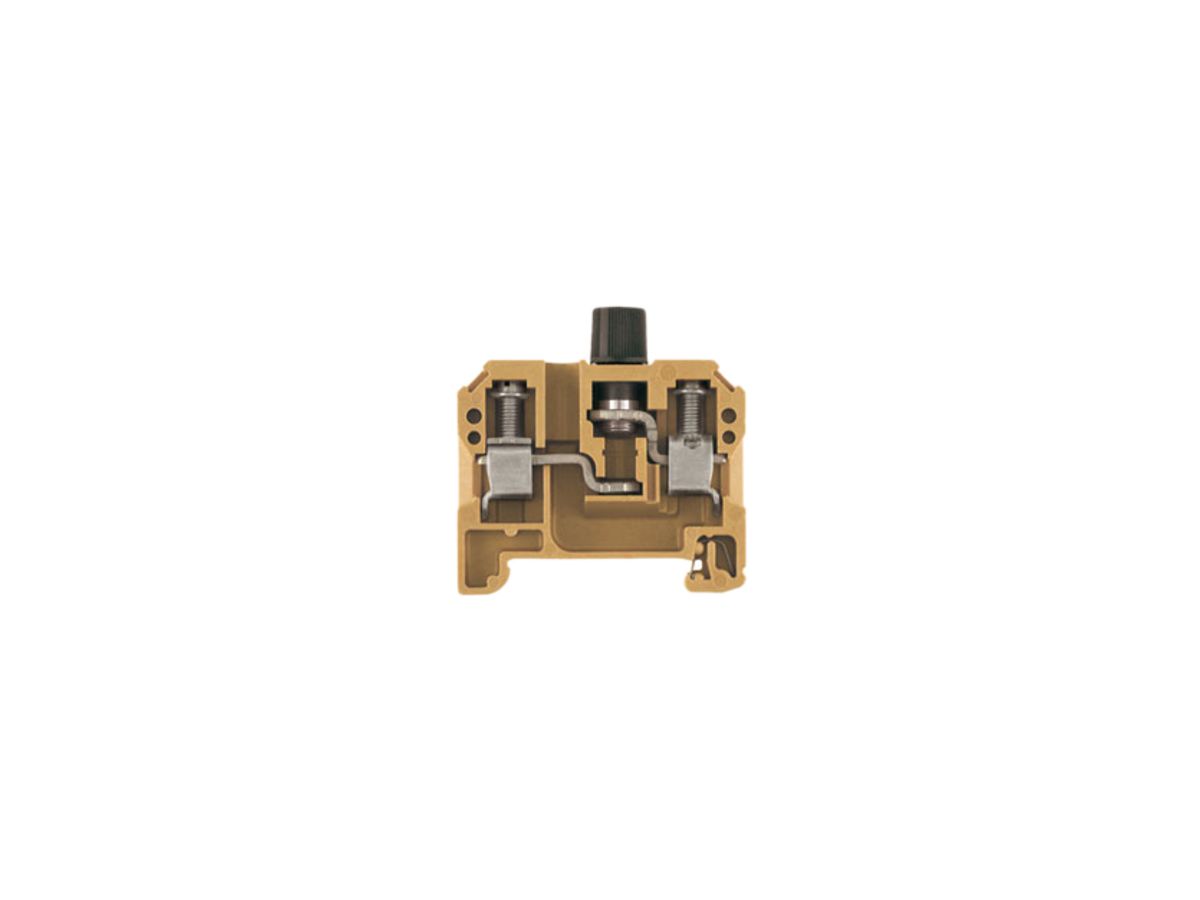 Sicherungs-Reihenklemme Weidmüller SAKS Schraub.10mm² 10A G 5×20 TS35 gelb