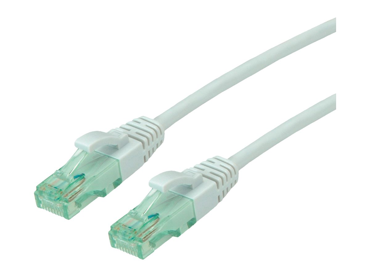 Patchkabel RJ45 ROLINE RM Kat.6A U/UTP AWG26 TPE grau 15m