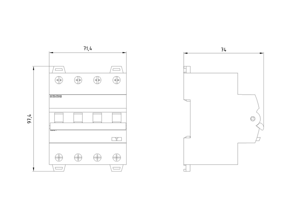 Fehlerstrom-/Leitungsschutzschalter Siemens SENTRON 3LN C-6A 6kA, 30mA TypA