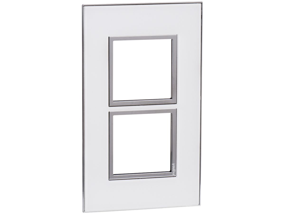 Abdeckrahmen ATO 2×1 Modul Glas-weiss