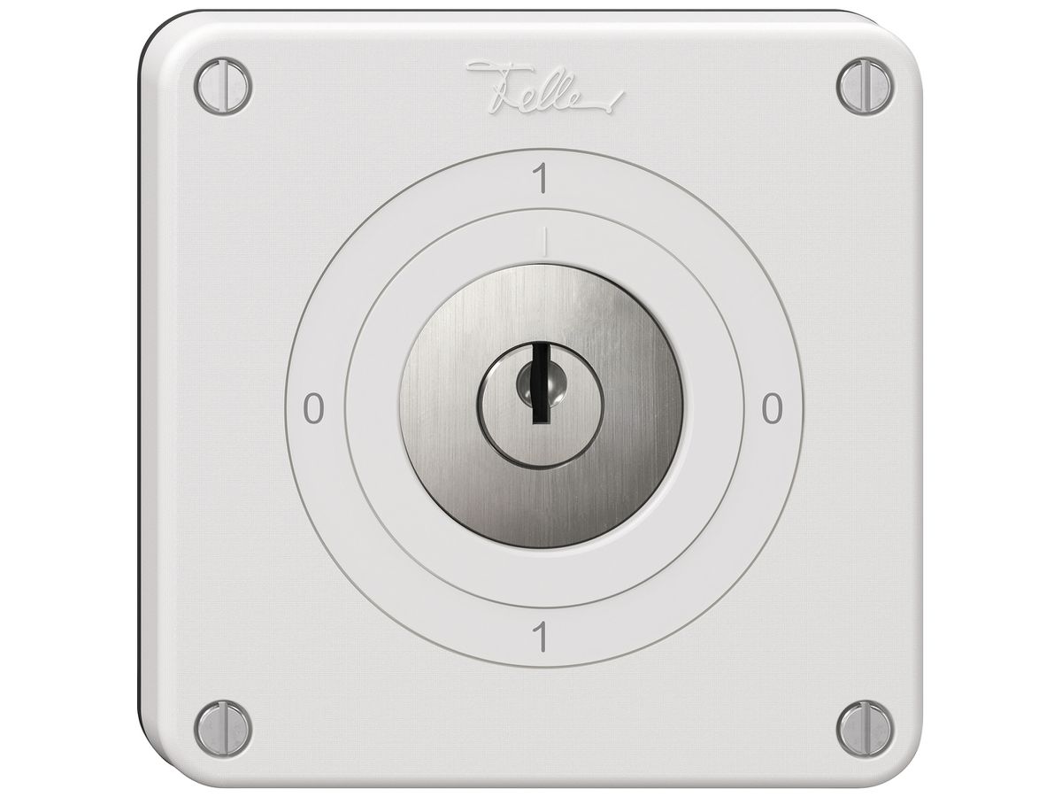 Schlüsselschalter NEVO SNAPFIX® Ausschalter 1-polig 16A 400V 0-1-0-1 ws