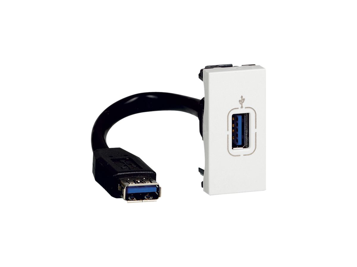 EB-Dose USB MOS weiss 1 Modul weiblich