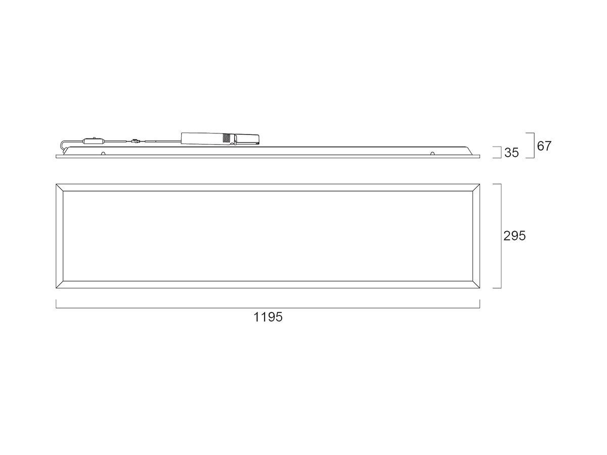 LED-Panell.Sylvania START SEN 34W 3600…4500lm 3000…4000K IP40 DIM 595×595 weiss