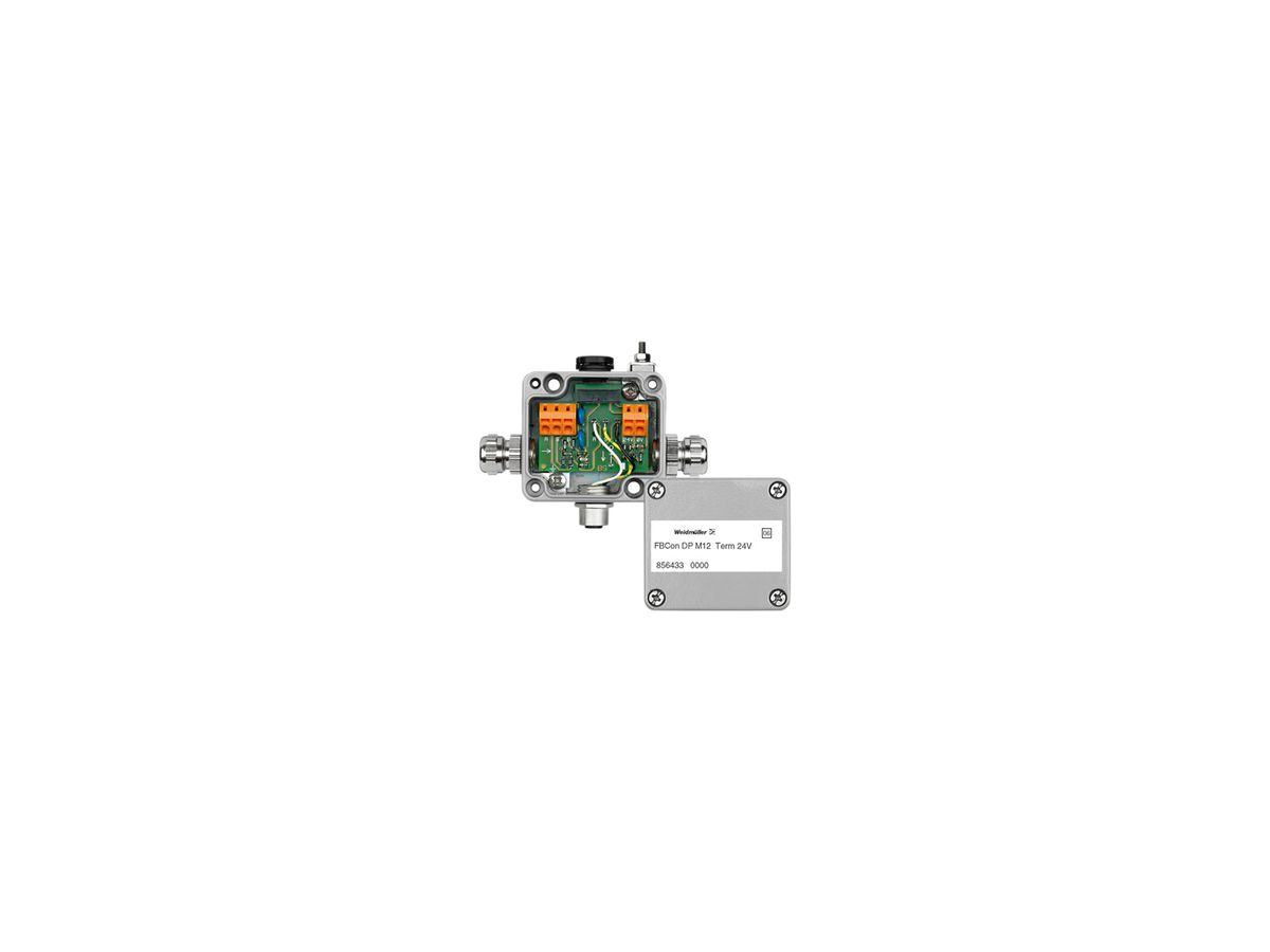 Standardverteiler Weidmüller Profibus FBCon DP M12 24V mit Busabschluss IP66