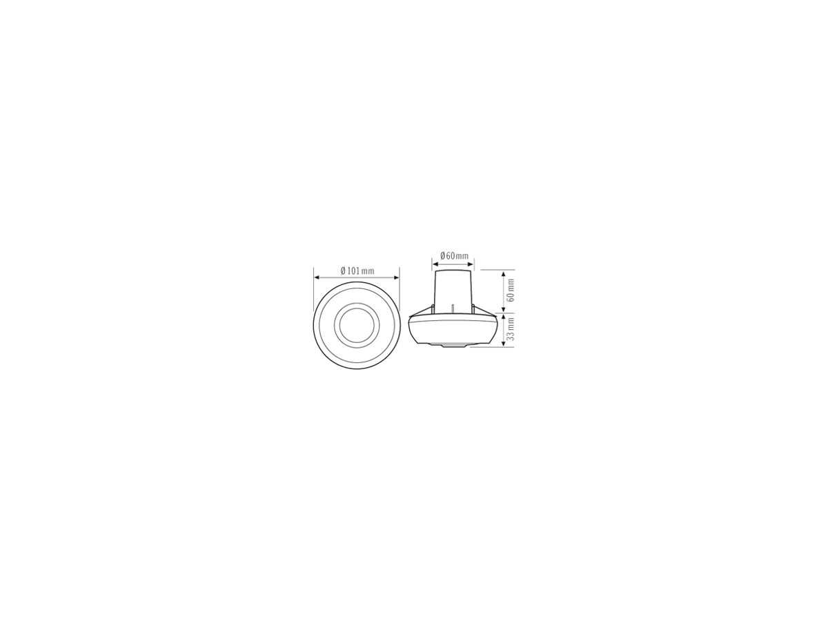 AP-Präsenzmelder KNX ESYLUX PD 360/8 Basic FM, weiss