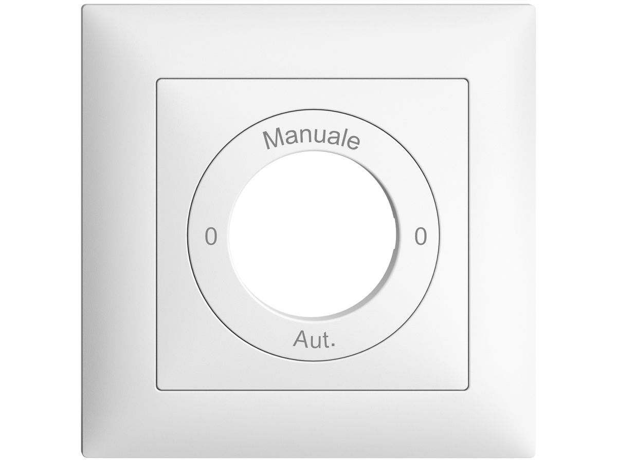 Frontset 0-Manuale-0-Aut. EDIZIOdue weiss 88×88mm für Schlüsselschalter