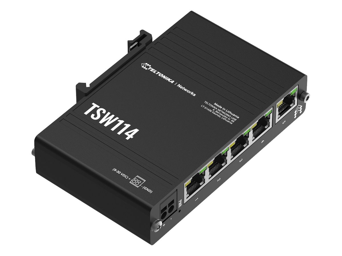 Switch Teltonika TSW114 5×RJ45 GbE IP30