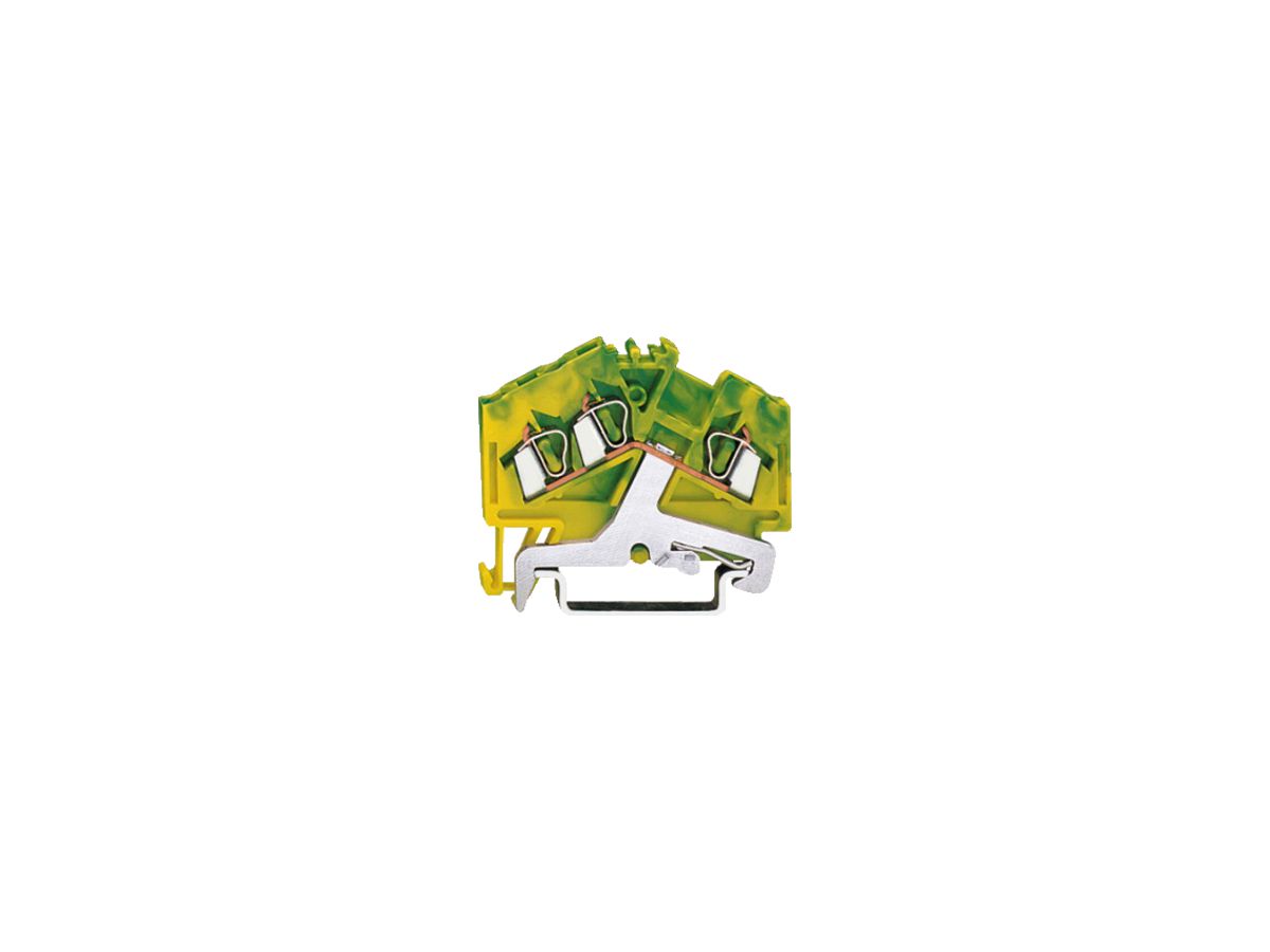 Klemme WAGO 3L 2.5mm² grün/gelb