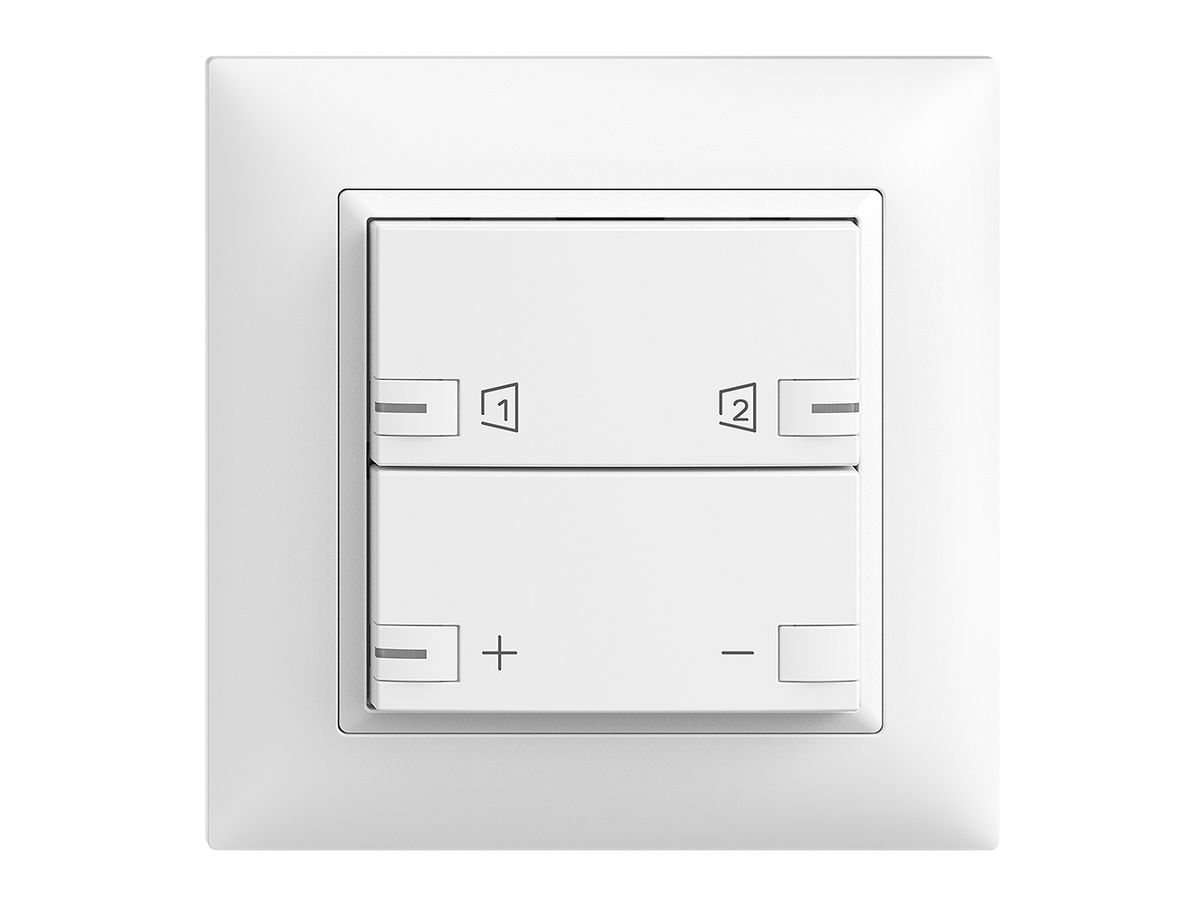 UP-Frontset EDIZIOdue zeptrionAIR Dimmer S1/S2 mit LED weiss