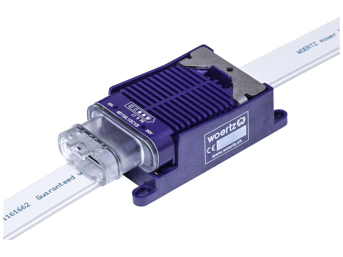 Schnellanschlussdose Woertz für Flachkabel Power 5×2.5mm² IP68 L1 3P C1