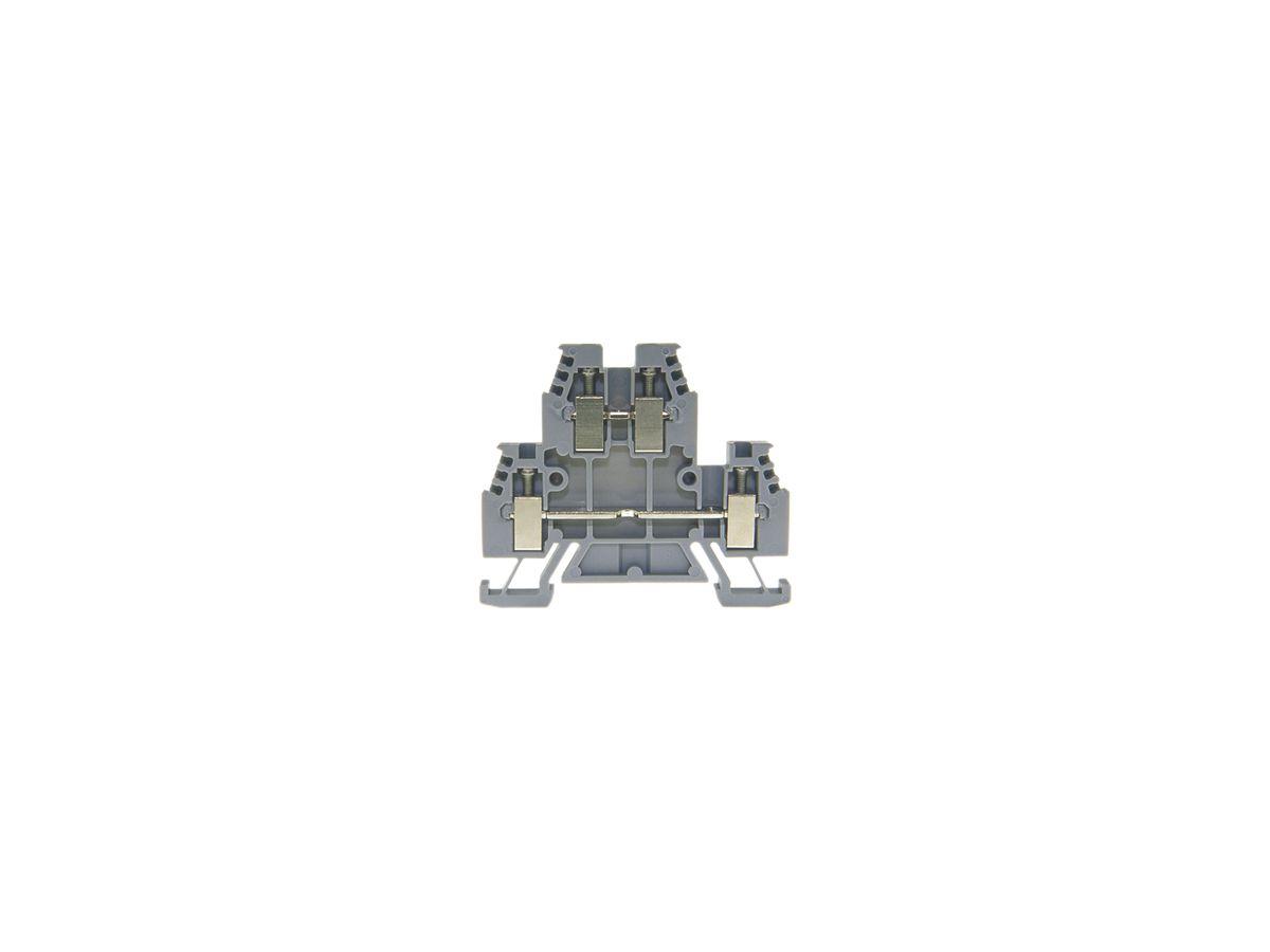 Durchgangs-Reihenklemme Woertz Ex 0.5…4mm² 32A 500V Schraubanschluss 2×2 TH35 gu