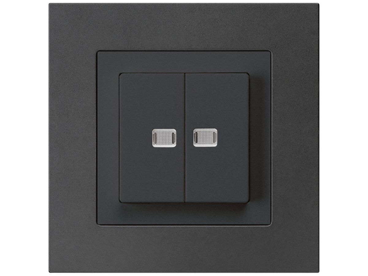 UP-Leuchttaster kallysto.pro 2×A-R/1P mit 2 Linsen schwarz