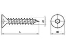 Senkkopf-Spanplattenschraube 3.5×16mm SK SPS Torx T10 verzinkt