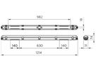 LED-Feuchtraumleuchte Philips Ledinaire WT065C 42W 4800lm 840 IP65 1.2m grau