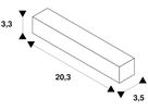 Längsverbinder/Einspeiser SLV für AP-Stromschiene S-TRACK DALI 3-phasig weiss