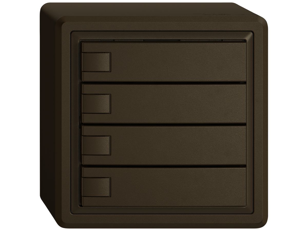 AP-KNX-Taster RGB EDIZIO.liv SNAPFIX® Temperaturfüh.o.LED 4×Taste 1-Tbed.br