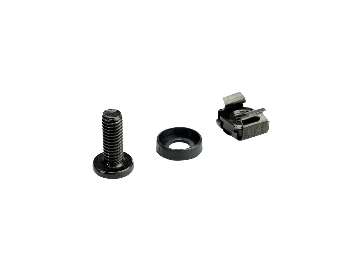 Befestigungssatz 19" ROLINE M6 verzinkt schwarz 100Stk