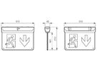 LED-Rettungszeichenleuchte Philips EM159C IP20 23lm Decke 3h ST Piktogramm weiss