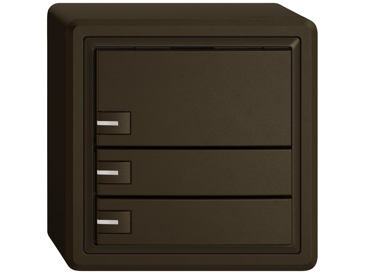 AP-KNX-Taster RGB EDIZIO.liv SNAPFIX® Temperaturfüh.RGB-LED 3×T 1-Tbed.br