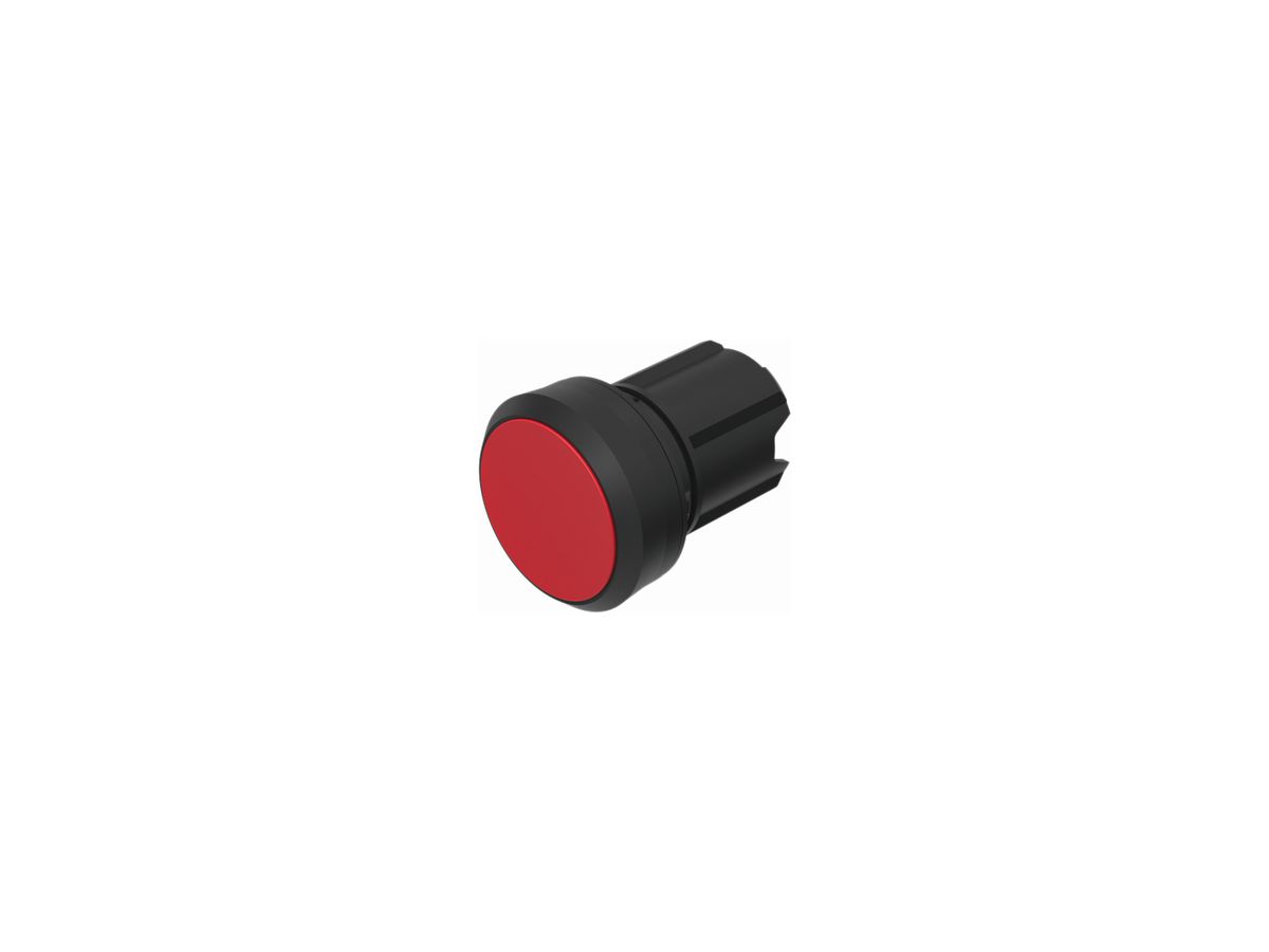EB-Druckschalter EAO45, R, rot Ring schwarz bündig