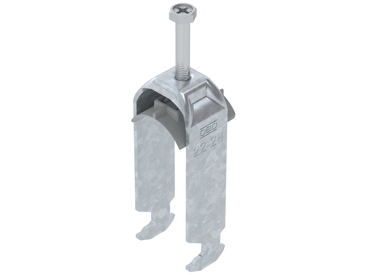 Schnellverleger BET 2056 H-Fuss Kunststoff 22…28mm 2×Kabel Stahl tfZn