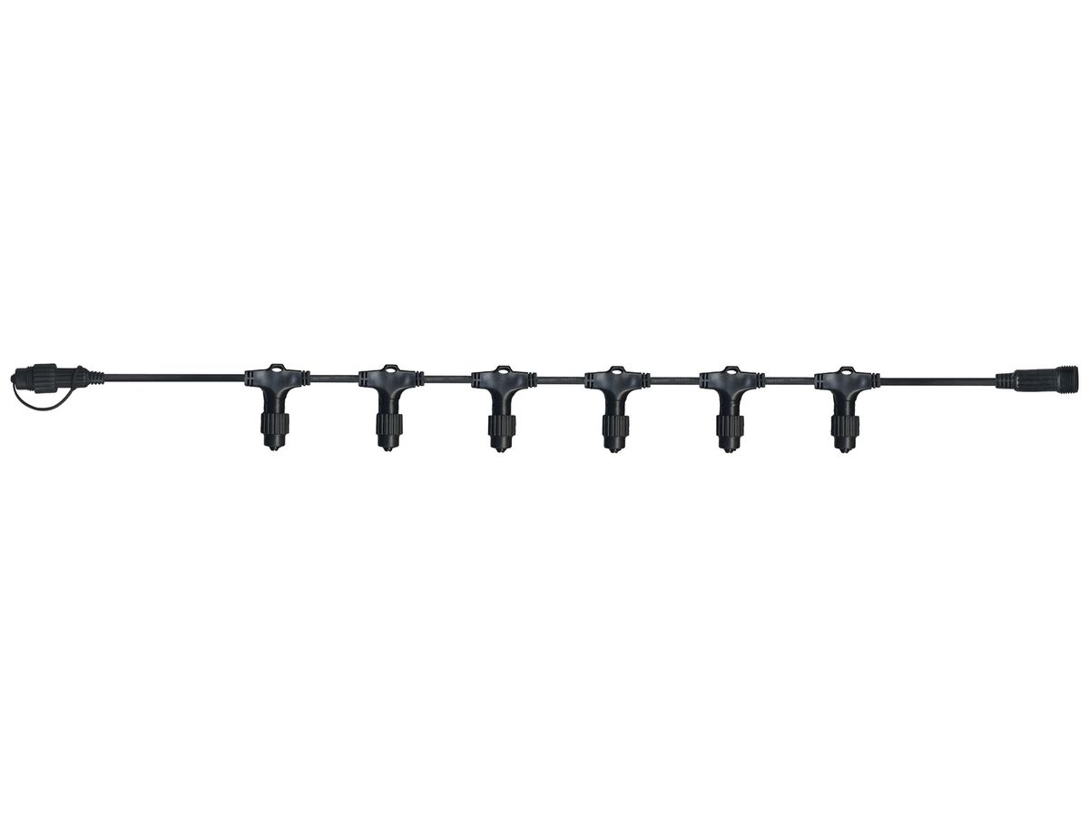 Verteilerkabel System LED Extra, 2m, schwarz, mit 12 Schraubabgängen