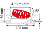 EB-LED-Spot maxLUCE SOLVO-IP65 8W 230V DIM 750lm 930 Loch-Ø80mm 38° IP65 weiss