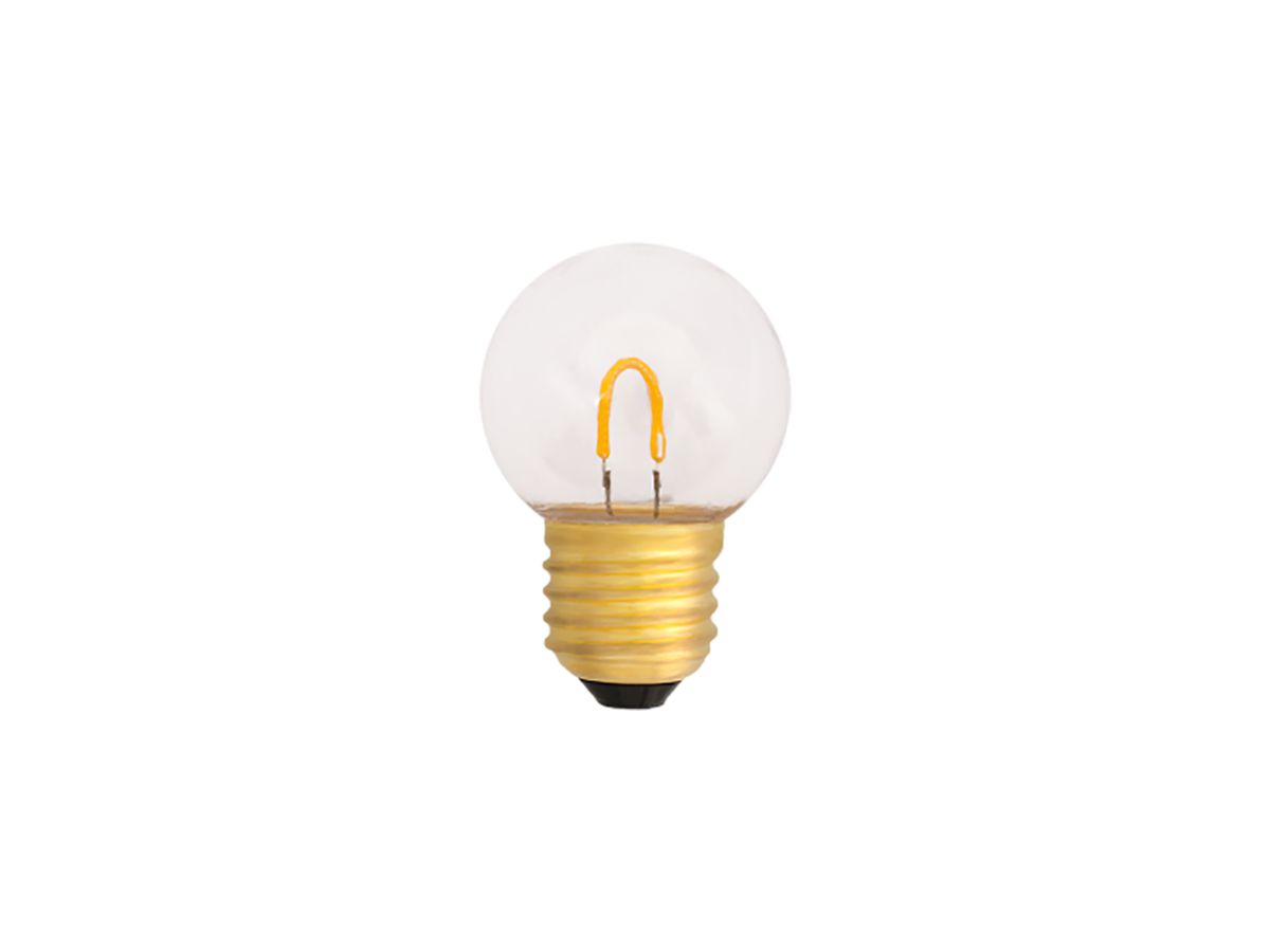 LED-Lampe ELBRO E27, G45, 0.6W, 230V, 2400K, 50lm, Ø45×70mm, klar