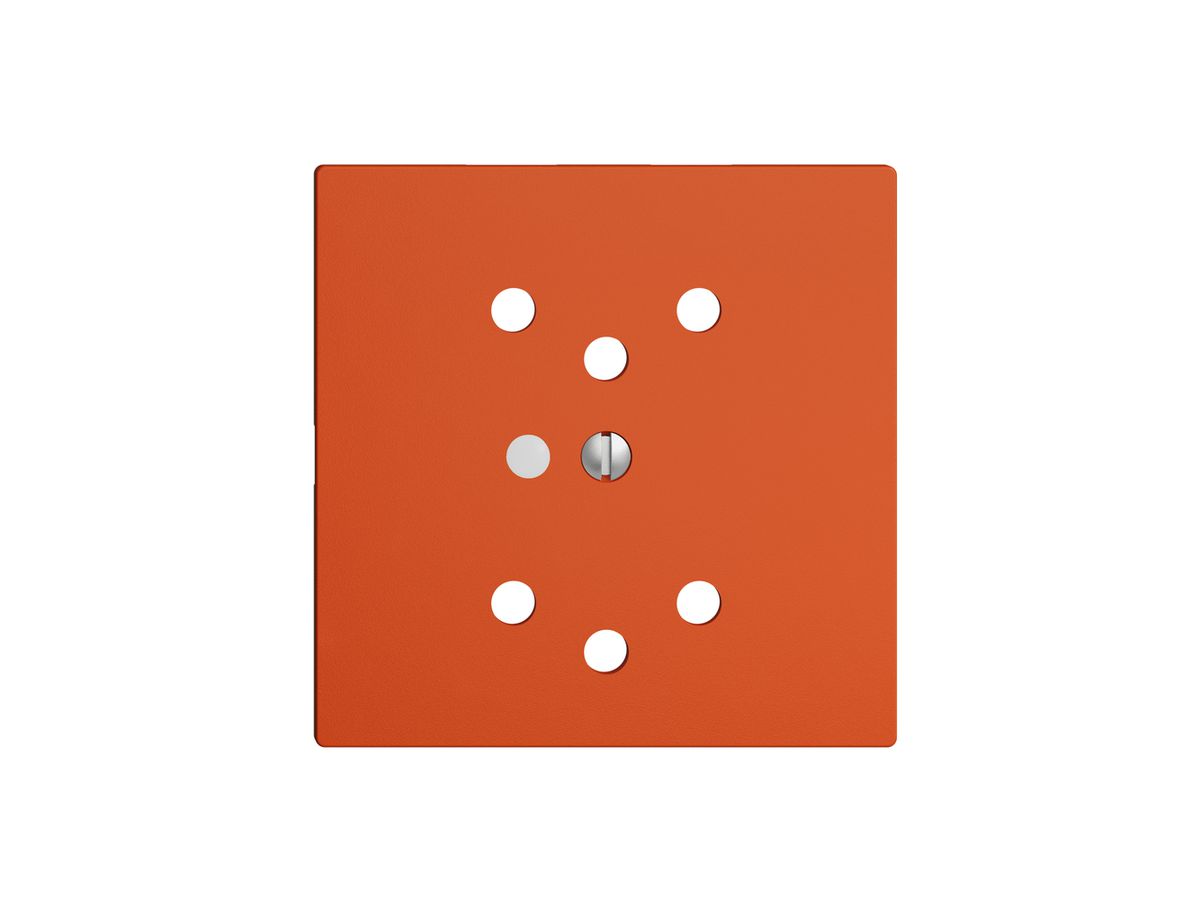 Frontset EDIZIOdue orange 60×60mm 2×T12 mit Linse