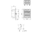 Verbindungsklemme 5P 0.5…2.5mm² "3/N/ERDE/1/2" 24A 450V ws/tr