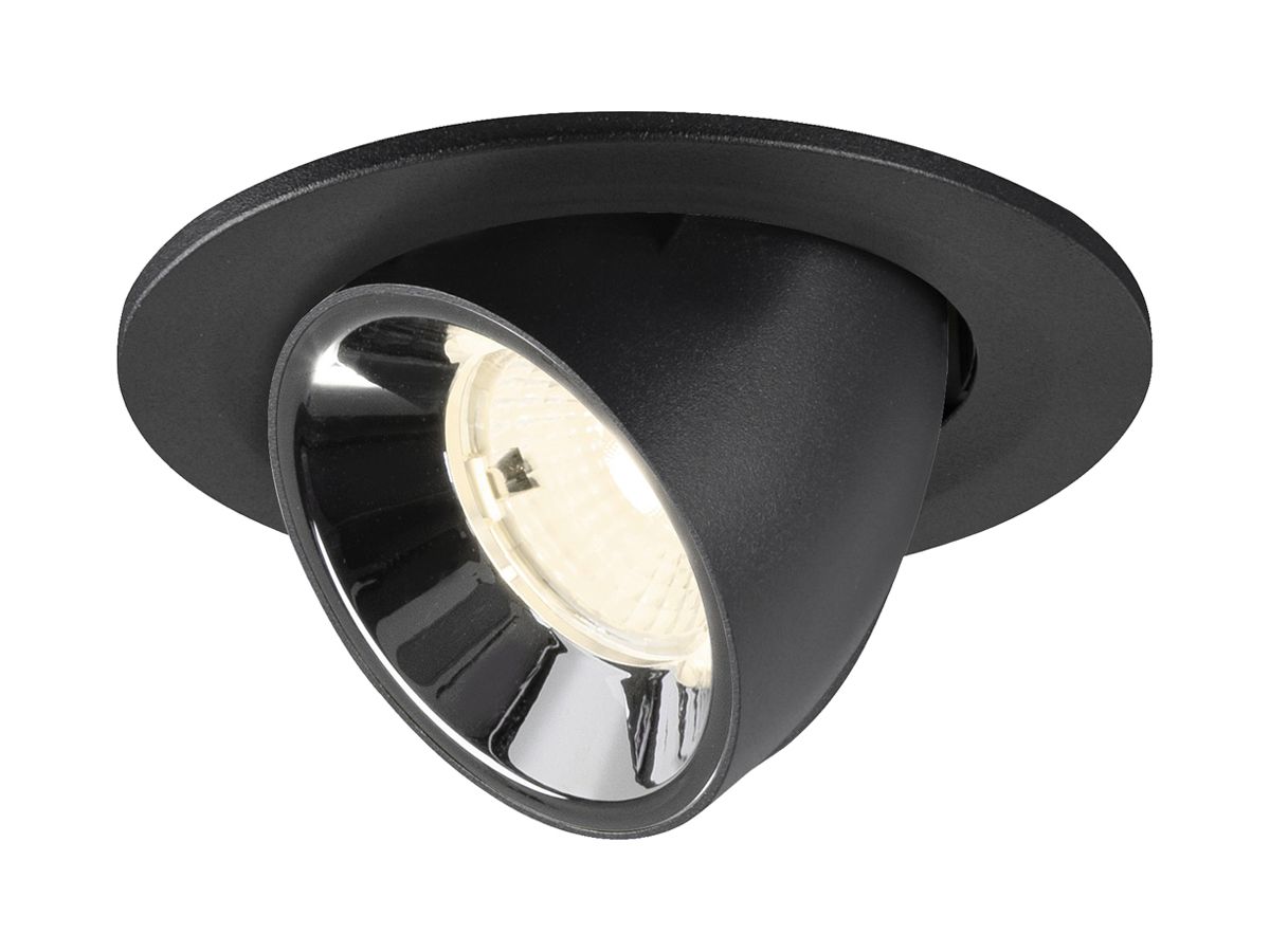 LED-Downlight SLV NUMINOS GIMBLE S 6.7W 1050lm 4000K WB DALI Ø90 sz/cr